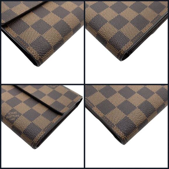 Louis Vuitton Damier Ebene Porte Tresor Wallet W/Box Dust Bag - Picture 6 of 16